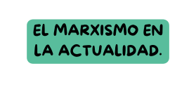 El Marxismo en la Actualidad